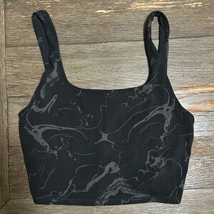 Black and Gray Marble Crop Top